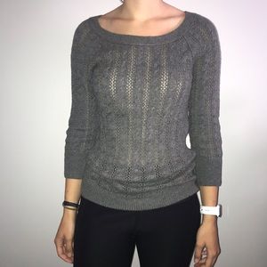 3/4 quarter sleeve knit sweater